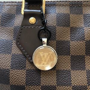 Handmade LV bag charm/key chain